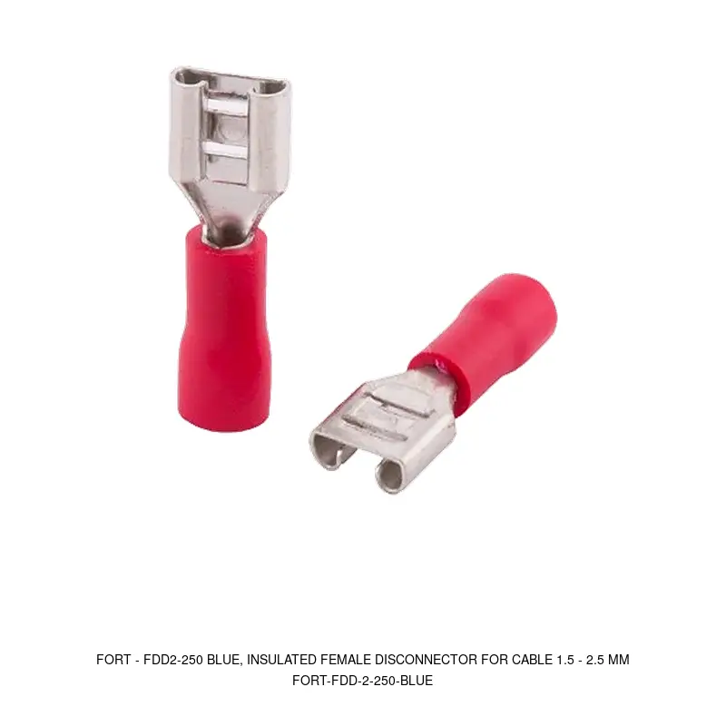 Fort FDD2-250 BLUE, INSULATED FEMALE DISCONNECTOR FOR CABLE 1.5 - 2.5 MM