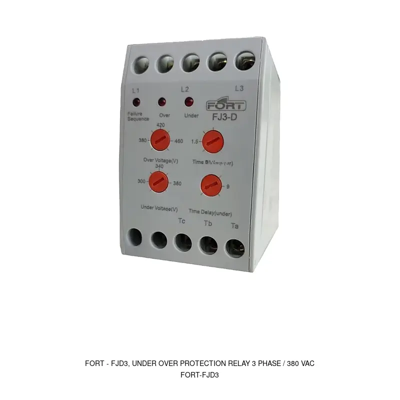 Fort FJD3, UNDER OVER PROTECTION RELAY 3 PHASE / 380 VAC
