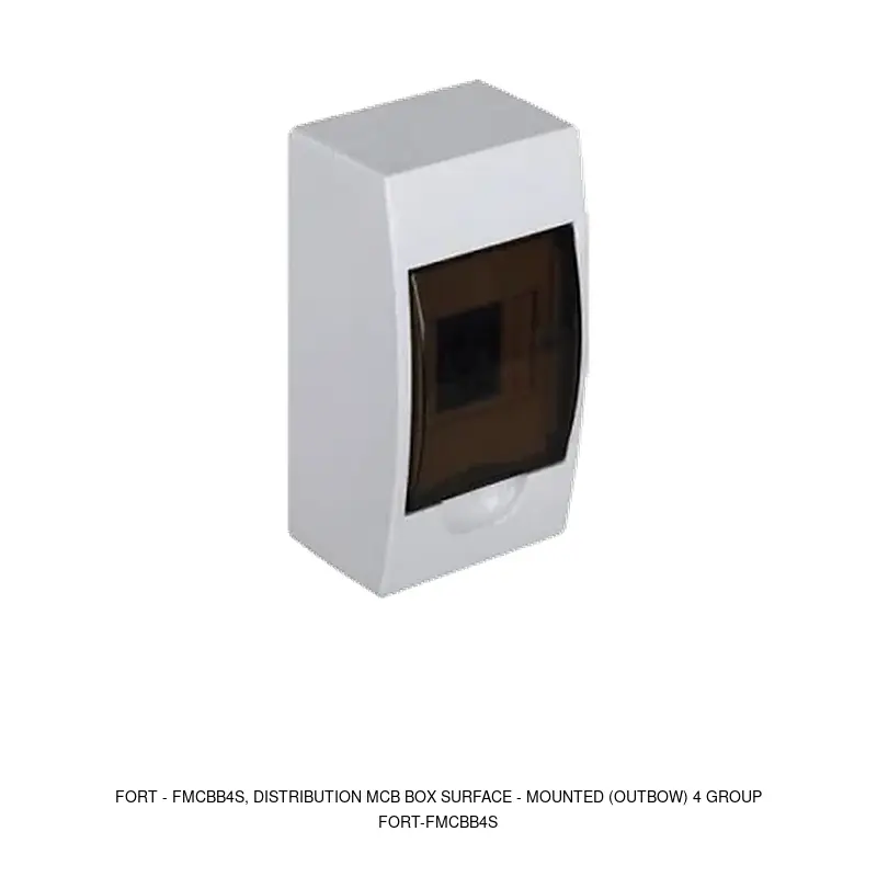 Fort FMCBB4S, DISTRIBUTION MCB BOX SURFACE - MOUNTED (OUTBOW) 4 GROUP