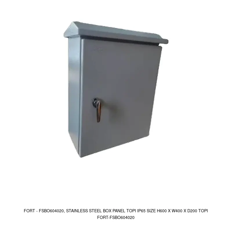 Fort FSBO604020, STAINLESS STEEL BOX PANEL TOPI IP65 SIZE H600 X W400 X D200 TOPI