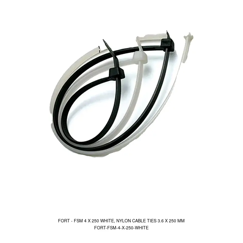 Fort FSM 4 X 250 WHITE, NYLON CABLE TIES 3.6 X 250 MM