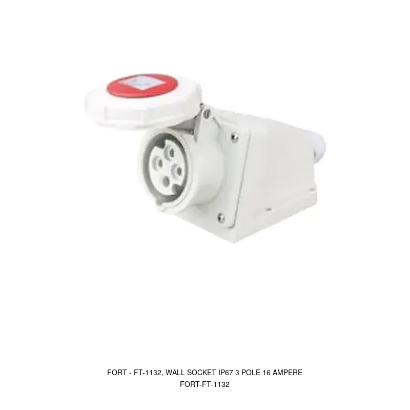 Fort FT-1132, WALL SOCKET IP67 3 POLE 16 AMPERE