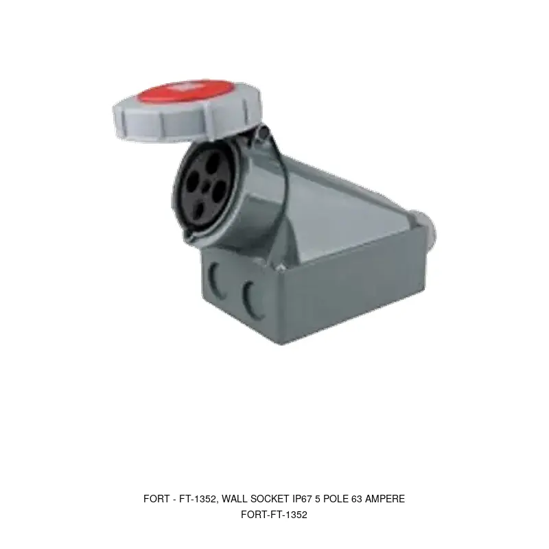 Fort FT-1352, WALL SOCKET IP67 5 POLE 63 AMPERE