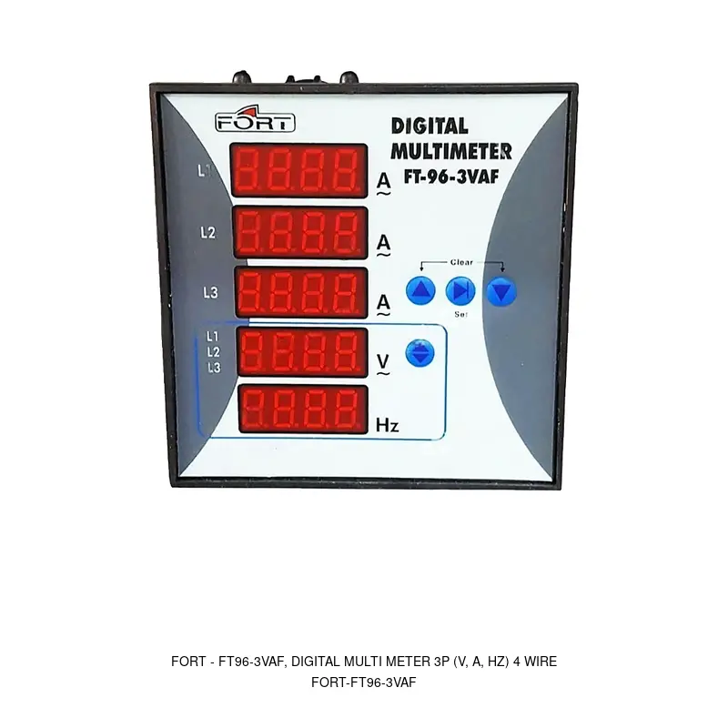 Fort FT96-3VAF, Digital Multi Meter 3P (V, A, Hz) 4 Wire