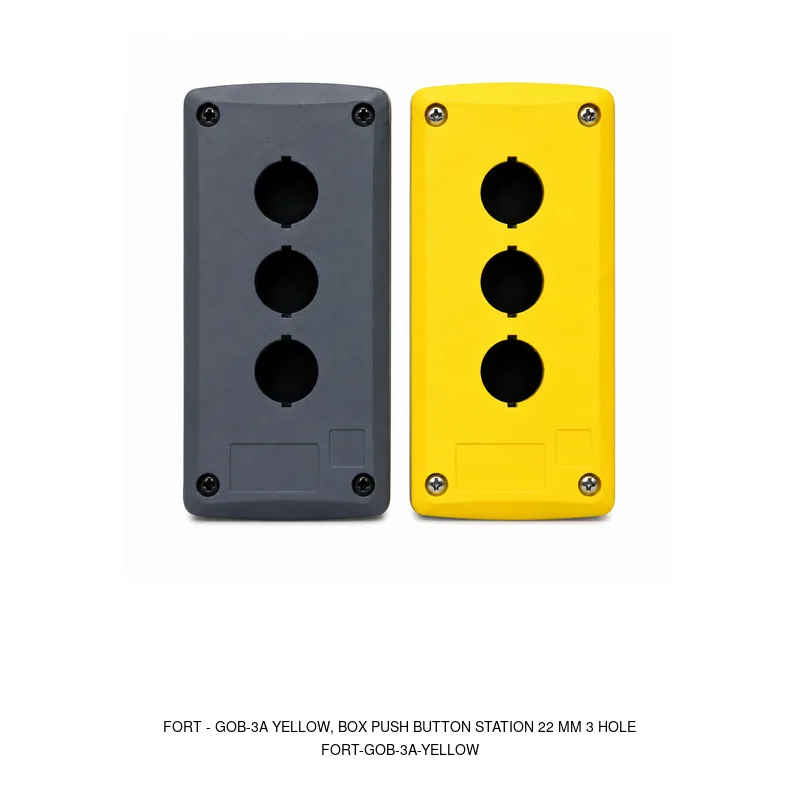 Fort GOB-3A YELLOW, BOX PUSH BUTTON STATION 22 MM 3 HOLE