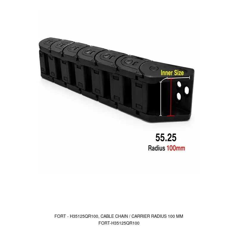 Fort H35125QR100, CABLE CHAIN / CARRIER RADIUS 100 MM