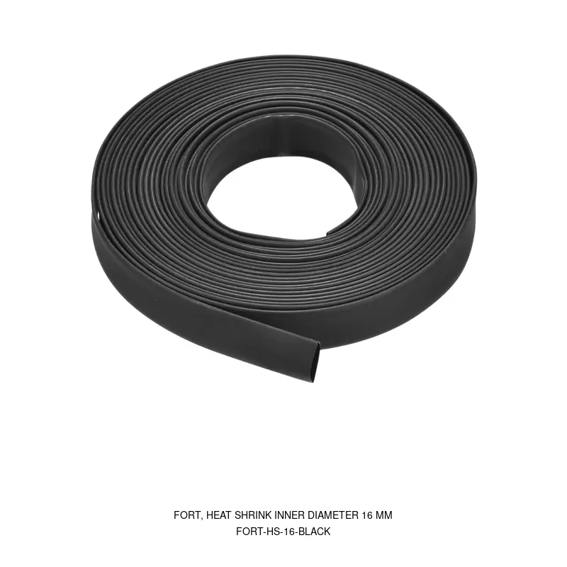 Fort FORT-HS-16-BLACK, HEAT SHRINK INNER DIAMETER 16 MM