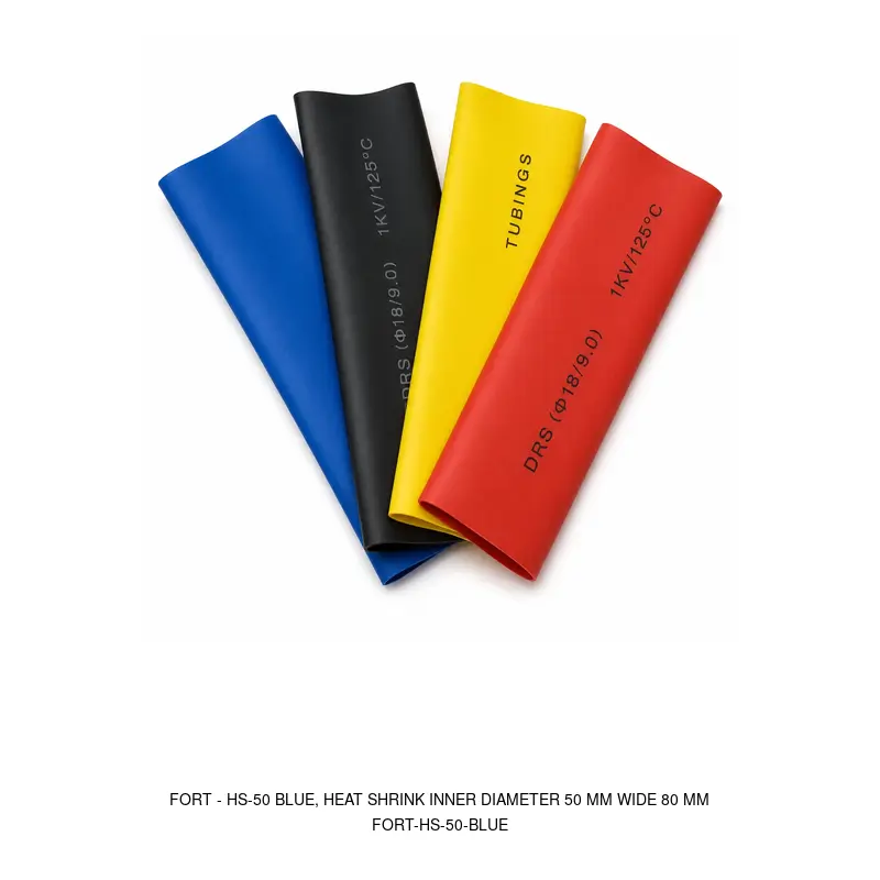 Fort HS-50 BLUE, HEAT SHRINK INNER DIAMETER 50 MM WIDE 80 MM