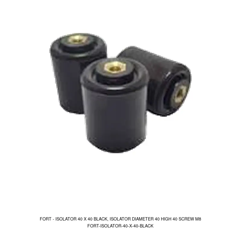 Fort ISOLATOR 40 X 40 BLACK, ISOLATOR DIAMETER 40 HIGH 40 SCREW M8