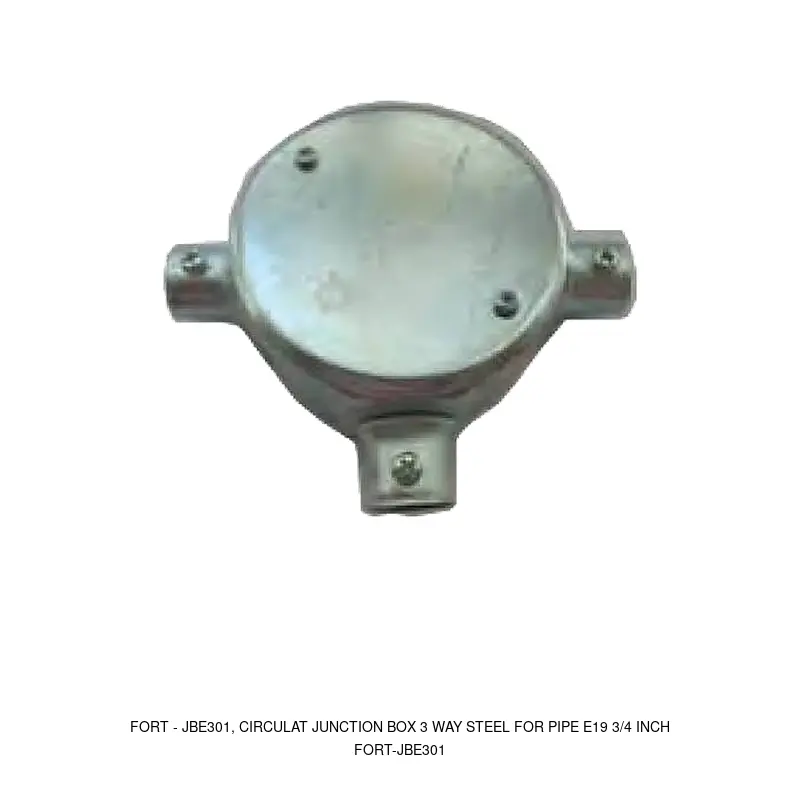 Fort JBE301, CIRCULAT JUNCTION BOX 3 WAY STEEL FOR PIPE E19 3/4 INCH