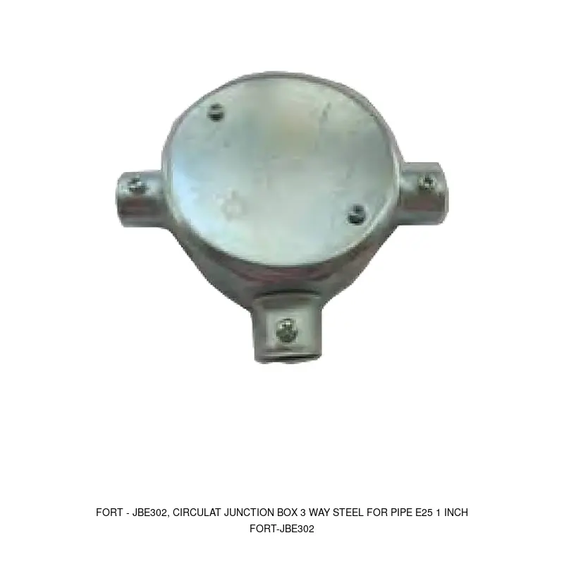 Fort JBE302, CIRCULAT JUNCTION BOX 3 WAY STEEL FOR PIPE E25 1 INCH