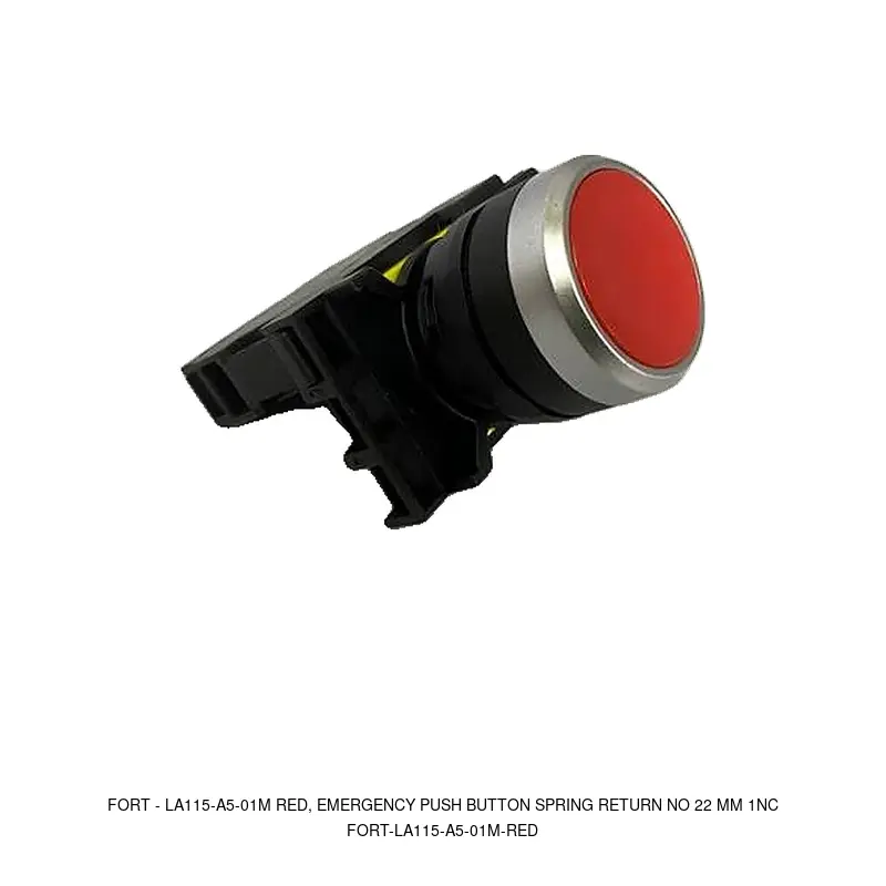 Fort LA115-A5-01M RED, EMERGENCY PUSH BUTTON SPRING RETURN NO 22 MM 1NC