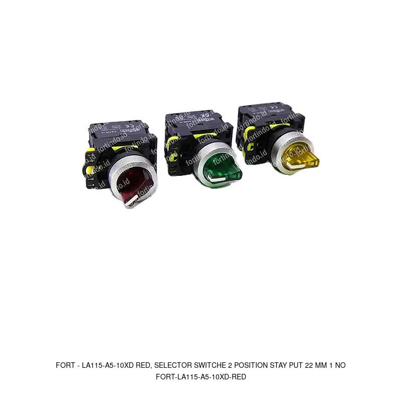 Fort LA115-A5-10XD RED, SELECTOR SWITCHE 2 POSITION STAY PUT 22 MM 1 NO