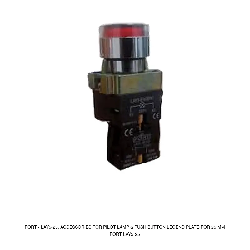 Fort LAY5-25, ACCESSORIES FOR PILOT LAMP & PUSH BUTTON LEGEND PLATE FOR 25 MM