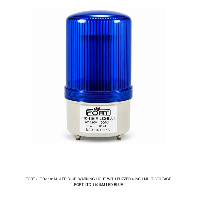Fort LTD-1101MJ-LED BLUE, WARNING LIGHT WITH BUZZER 4 INCH MULTI VOLTAGE