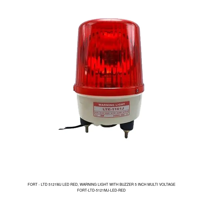 Fort LTD 5121MJ LED RED, WARNING LIGHT WITH BUZZER 5 INCH MULTI VOLTAGE