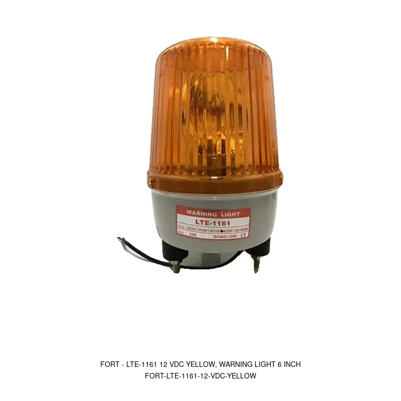 Fort LTE-1161 12 VDC YELLOW, WARNING LIGHT 6 INCH