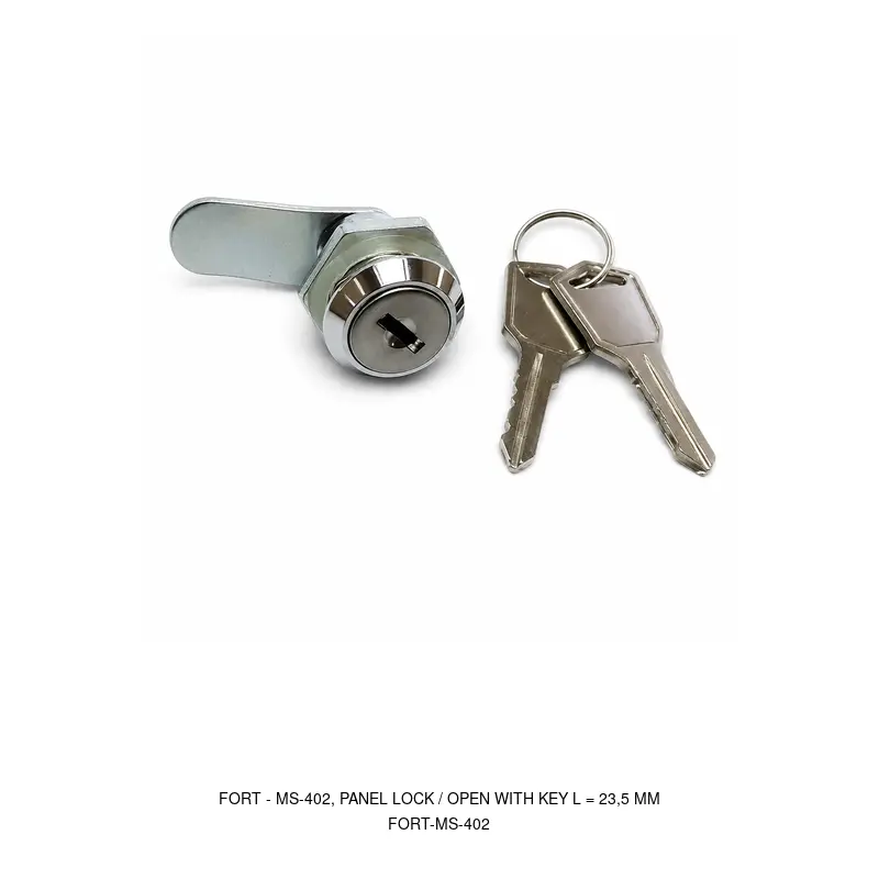 Fort MS-402, PANEL LOCK / OPEN WITH KEY L = 23,5 MM