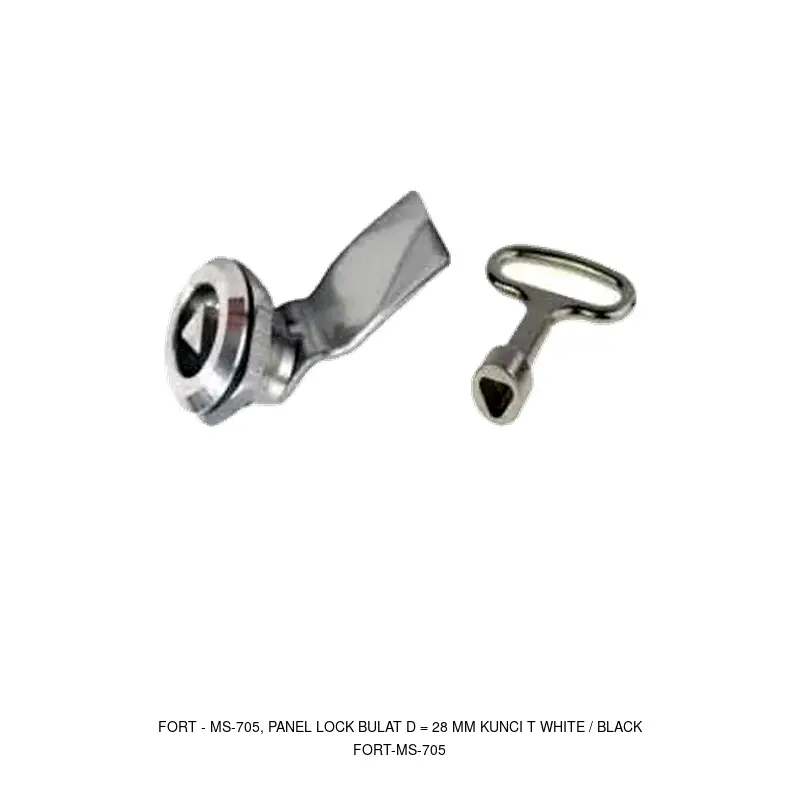 Fort MS-705, PANEL LOCK BULAT D = 28 MM KUNCI T WHITE / BLACK