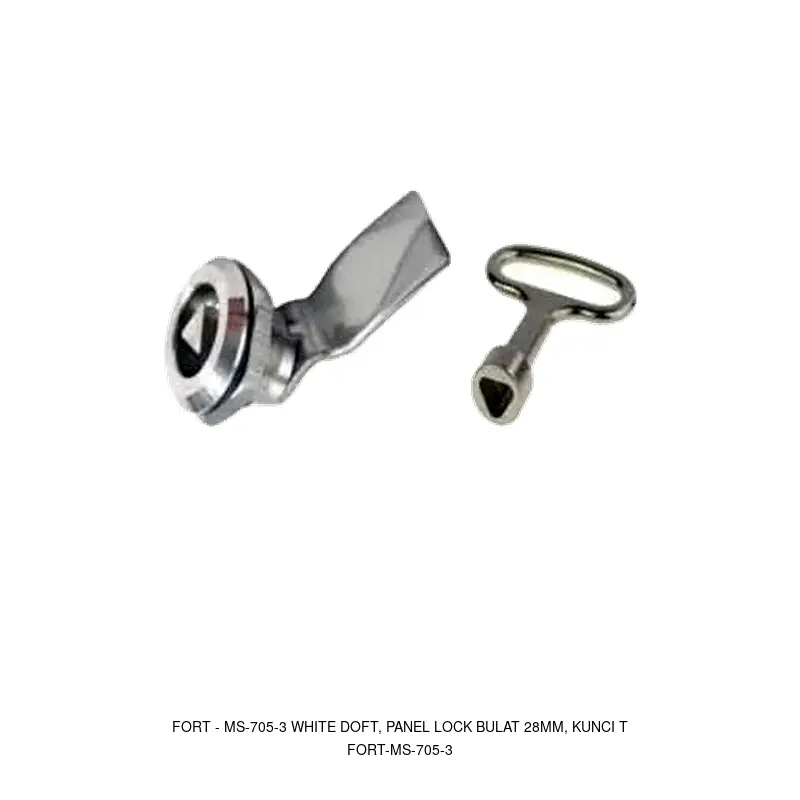 Fort MS-705-3 WHITE DOFT, PANEL LOCK BULAT 28MM, Kunci T