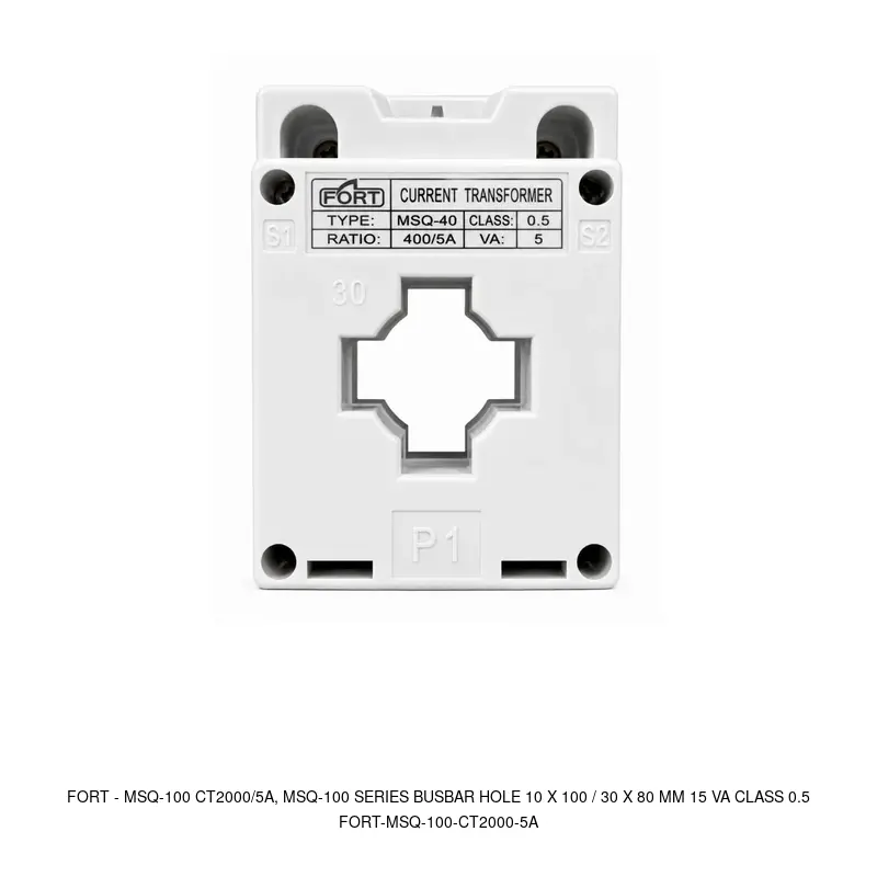 Fort MSQ-100 CT2000/5A, MSQ-100 SERIES BUSBAR HOLE 10 X 100 / 30 X 80 MM 15 VA CLASS 0.5