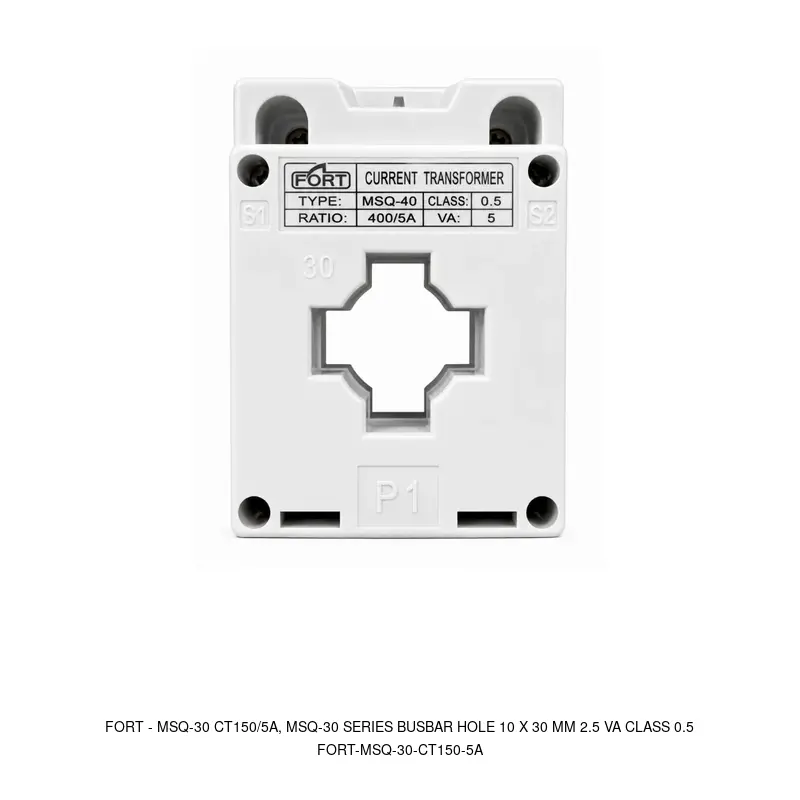 Fort MSQ-30 CT150/5A, MSQ-30 SERIES BUSBAR HOLE 10 X 30 MM 2.5 VA CLASS 0.5