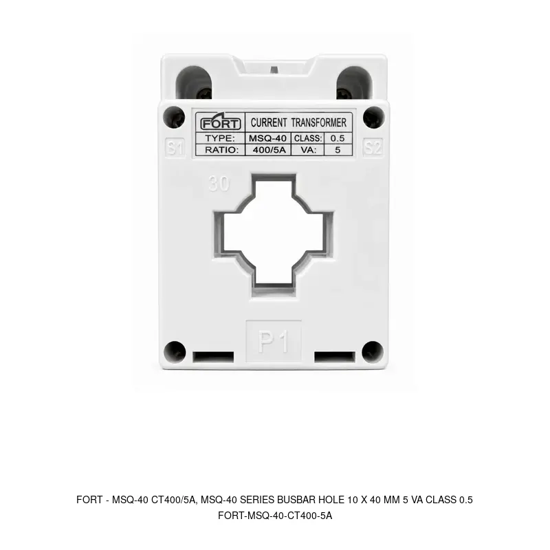 Fort MSQ-40 CT400/5A, MSQ-40 SERIES BUSBAR HOLE 10 X 40 MM 5 VA CLASS 0.5