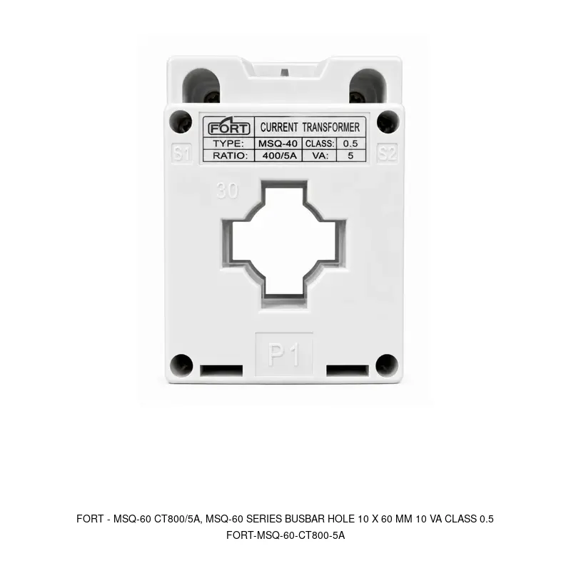 Fort MSQ-60 CT800/5A, MSQ-60 SERIES BUSBAR HOLE 10 X 60 MM 10 VA CLASS 0.5
