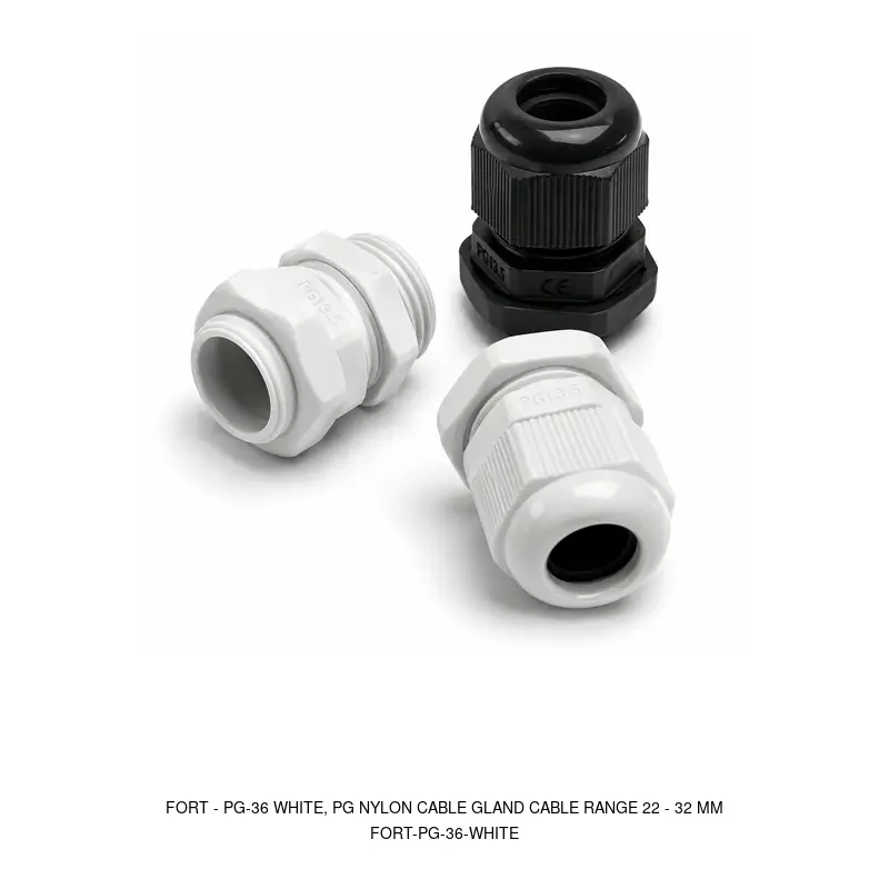 Fort PG-36 WHITE, PG NYLON CABLE GLAND CABLE RANGE 22 - 32 MM