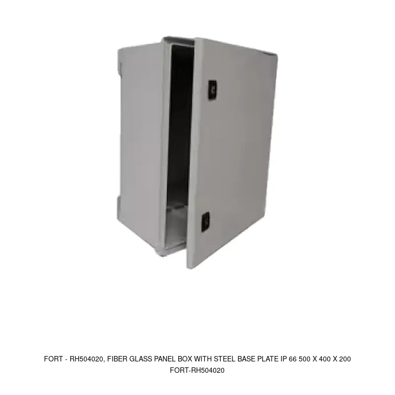 Fort RH504020, FIBER GLASS PANEL BOX WITH STEEL BASE PLATE IP 66 500 X 400 X 200