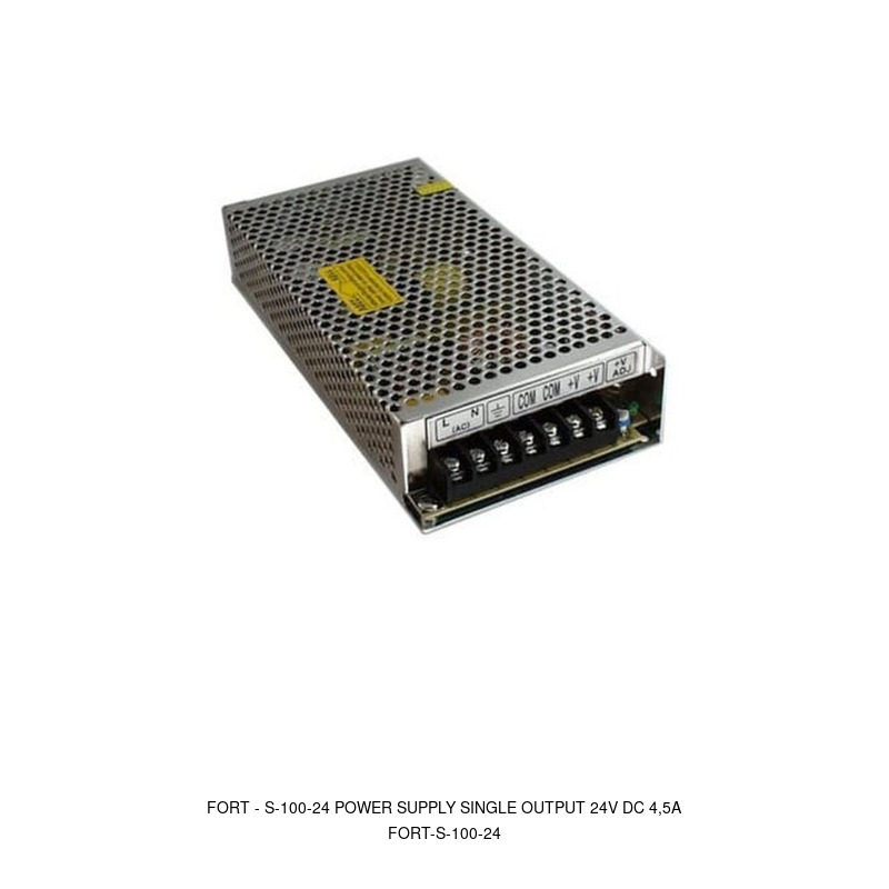Fort S-100-24, POWER SUPPLY SINGLE OUTPUT 24 VDC 4.5 A