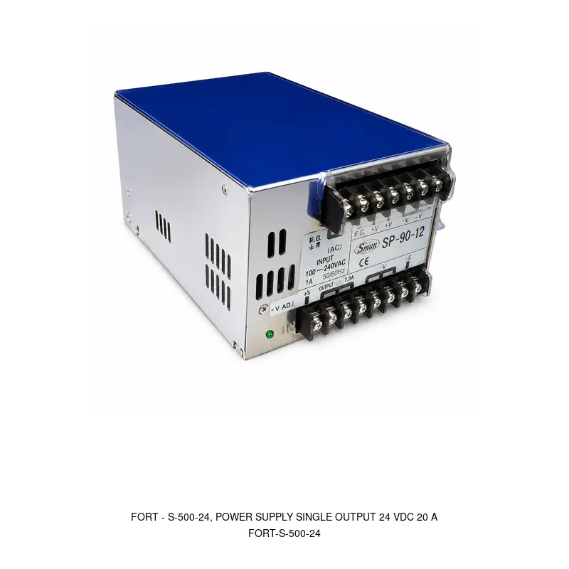 Fort S-500-24, POWER SUPPLY SINGLE OUTPUT 24 VDC 20 A