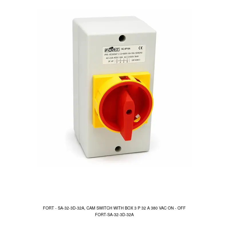 Fort SA-32-3D-32A, CAM SWITCH WITH BOX 3 P 32 A 380 VAC ON - OFF