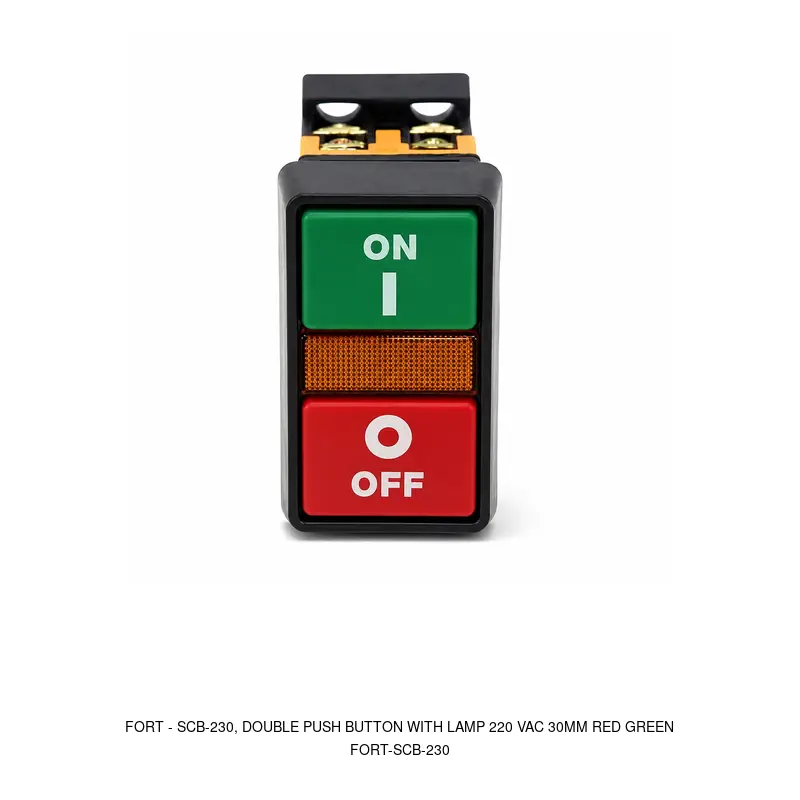 Fort SCB-230, Double Push Button With Lamp 220 VAC 30MM Red Green