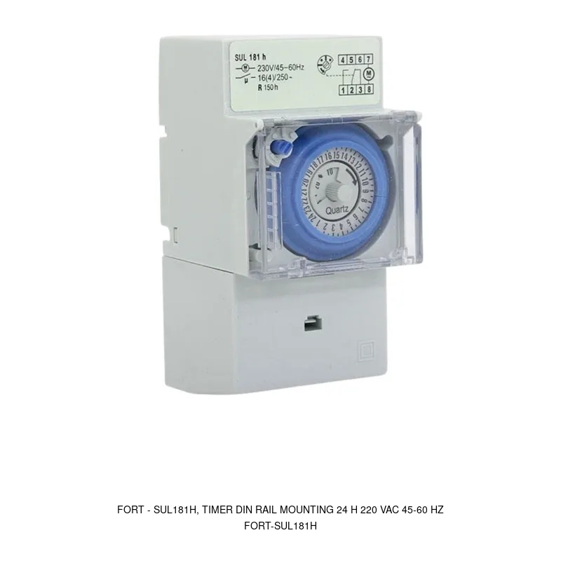 Fort SUL181H, Timer Din Rail Mounting 24 H 220 VAC 45-60 HZ