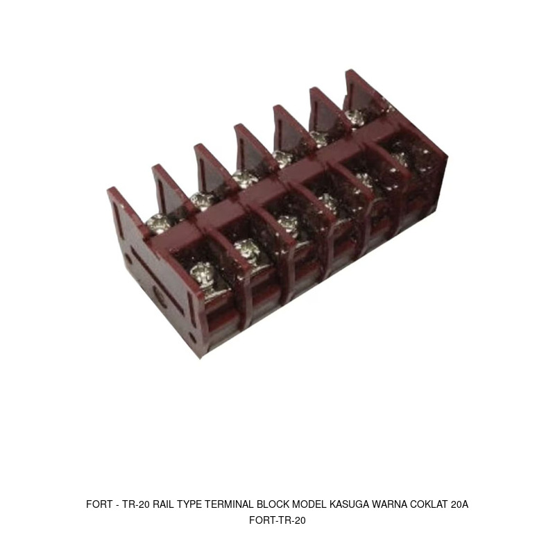 Fort TR-20, RAIL TYPE TERMINAL BLOCK MODEL KASUGA COKLAT 20 A
