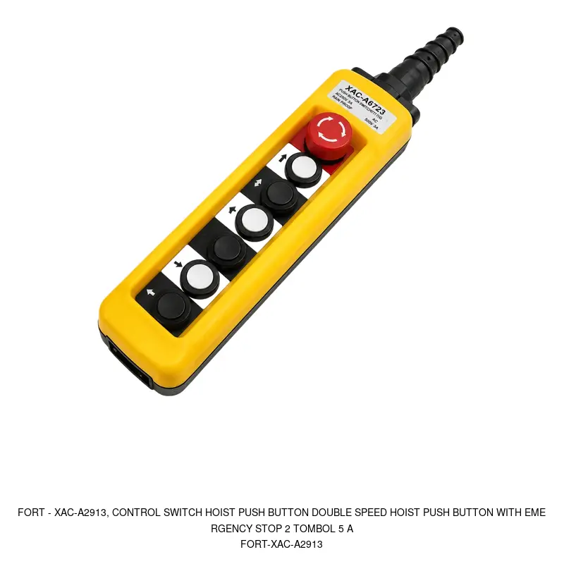 Fort XAC-A2913, CONTROL SWITCH HOIST PUSH BUTTON DOUBLE SPEED HOIST PUSH BUTTON WITH EMERGENCY STOP 2 TOMBOL 5 A