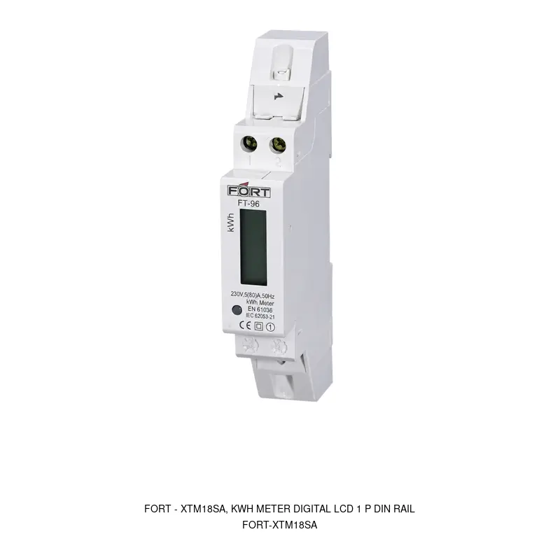 Fort XTM18SA, KWH METER DIGITAL LCD 1 P Din Rail