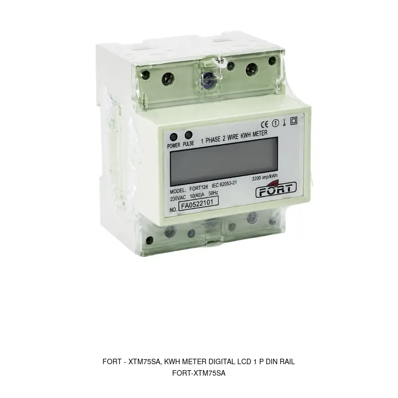Fort XTM75SA, KWH Meter Digital LCD 1 P Din Rail