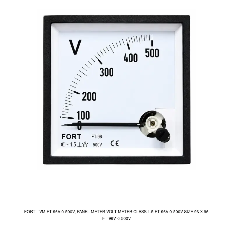 Fort VM FT-96V 0-500V, PANEL METER VOLT METER CLASS 1.5 FT-96V 0-500V SIZE 96 X 96