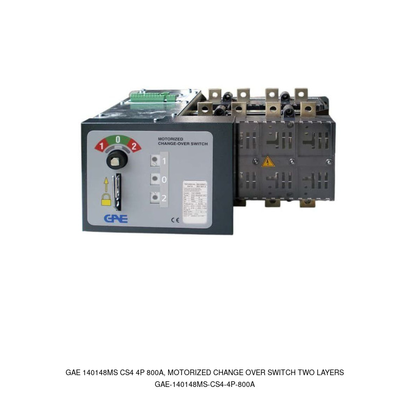 GAE GAE 140148MS CS4 4P 800A, MOTORIZED CHANGE OVER SWITCH TWO LAYERS