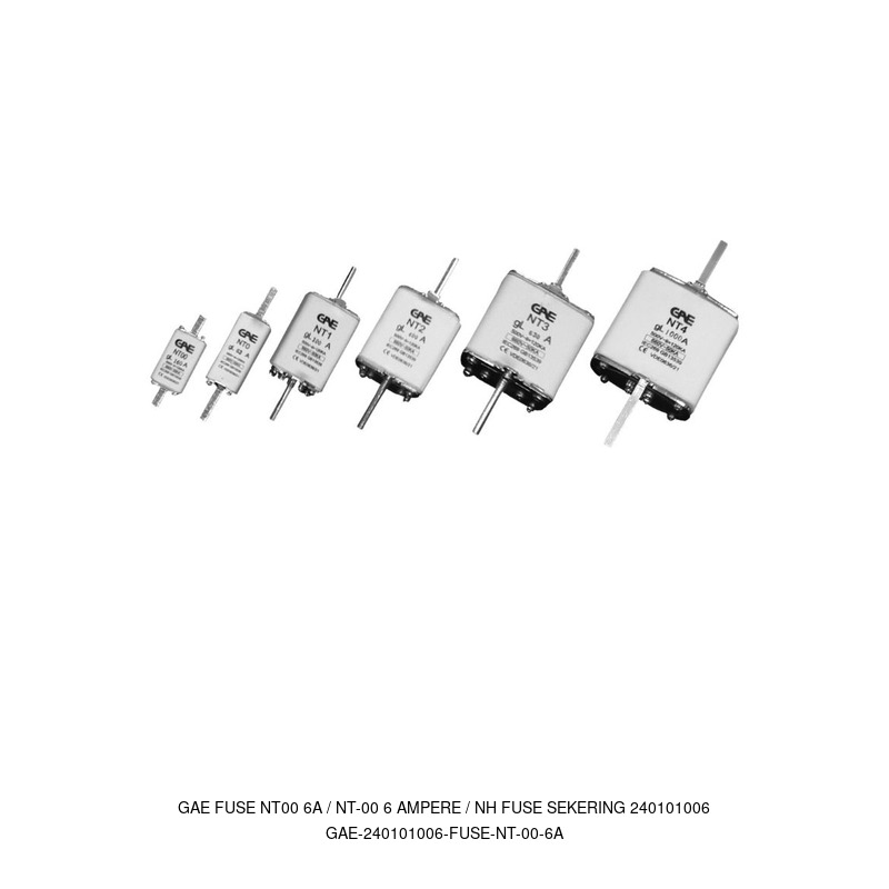 GAE GAE Fuse NT00 6A / NT-00 6 Ampere / NH Fuse Sekering 240101006