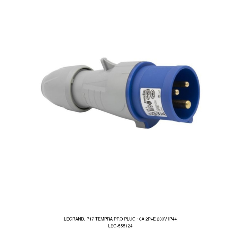 Legrand LEGRAND, P17 TEMPRA PRO PLUG 16A 2P+E 230V IP44