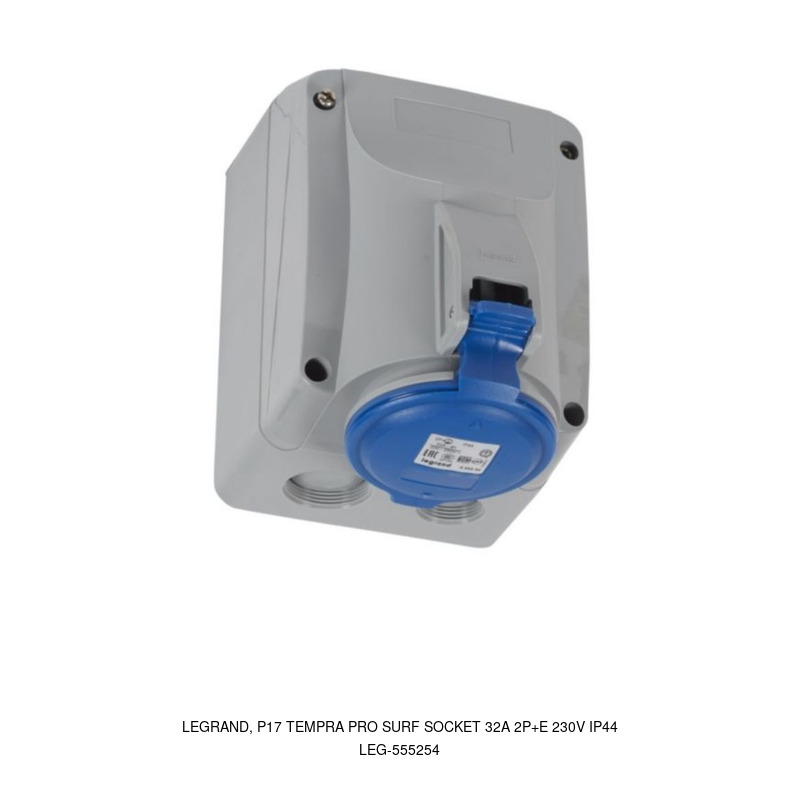 Legrand LEGRAND, P17 TEMPRA PRO Wall Mounting 32A 2P+E 230V IP44