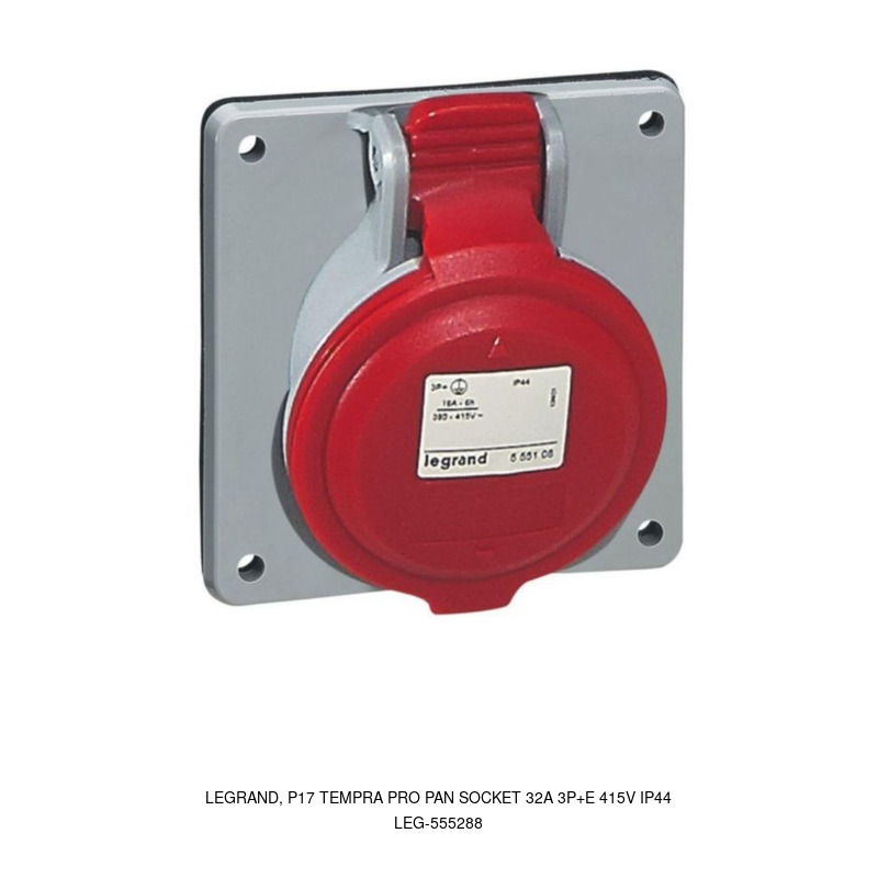 Legrand LEGRAND, P17 TEMPRA PRO PANEL SOCKET 32A 3P+E 415V IP44