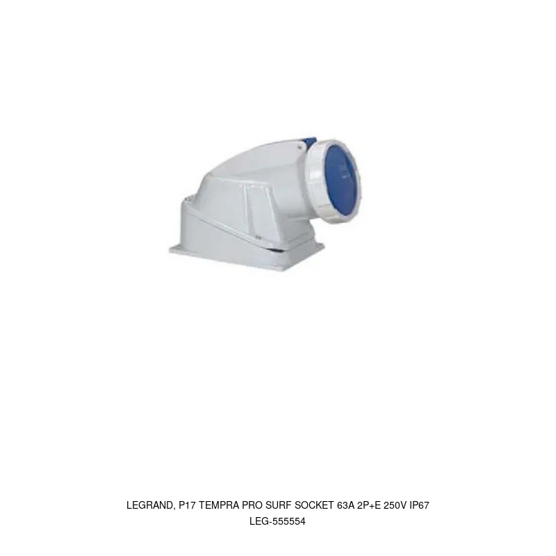 Legrand LEGRAND, P17 TEMPRA PRO Wall Mounting 63A 2P+E 250V IP67