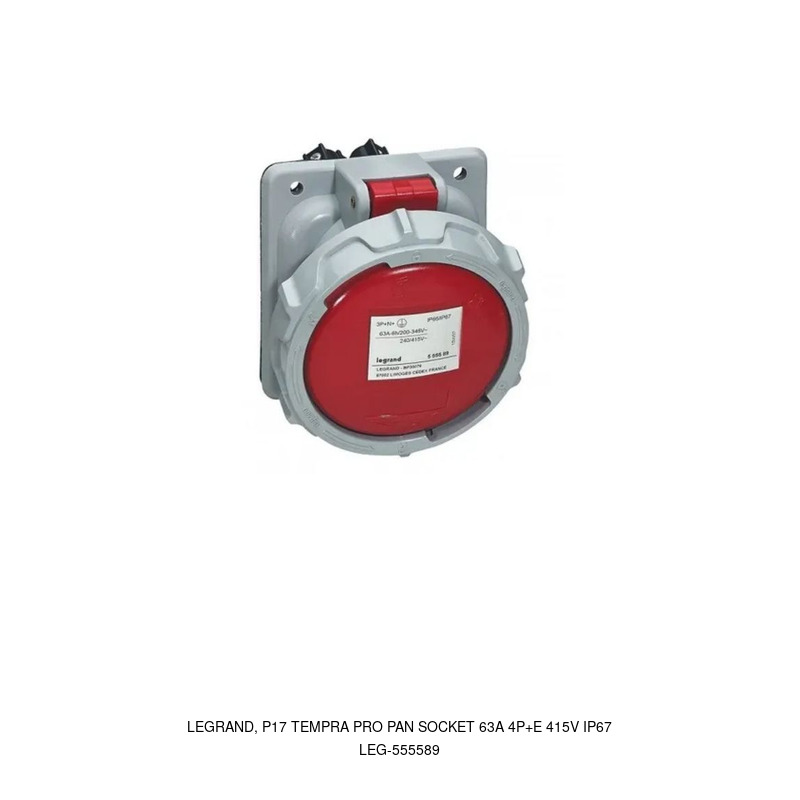 Legrand LEGRAND, P17 TEMPRA PRO PANEL SOCKET 63A 4P+E 415V IP67
