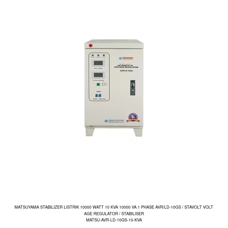 Matsuyama Matsuyama Stabilizer Listrik 10000 Watt 10 KVA 10000 VA 1 Phase AVR/LD-10GS / Stavolt Voltage Regulator / Stabiliser