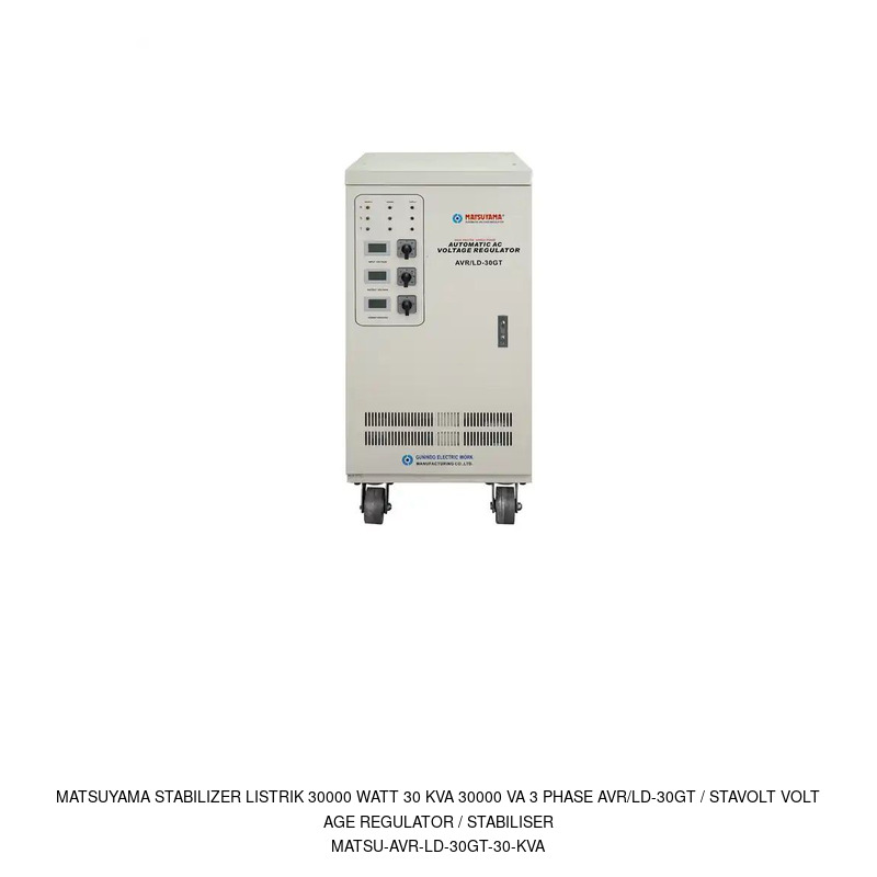 Matsuyama Matsuyama Stabilizer Listrik 30000 Watt 30 KVA 30000 VA 3 Phase AVR/LD-30GT / Stavolt Voltage Regulator / Stabiliser