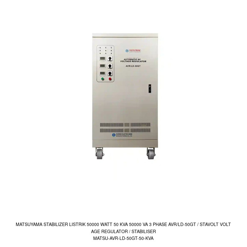 Matsuyama Matsuyama Stabilizer Listrik 50000 Watt 50 KVA 50000 VA 3 Phase AVR/LD-50GT / Stavolt Voltage Regulator / Stabiliser